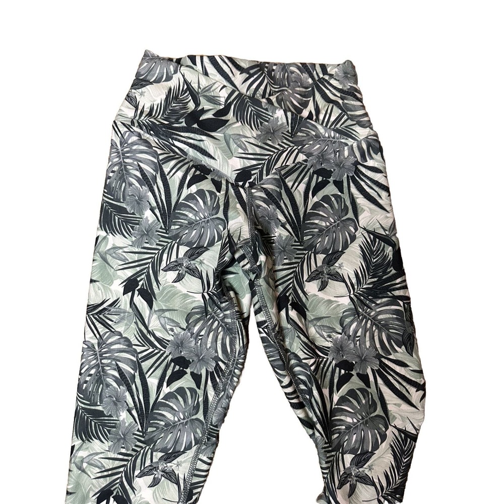 Evolution and Creation Leggings Small Tropical Floral Print Leggings Gym Sport